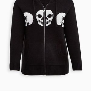 Torrid knit skull hoodie